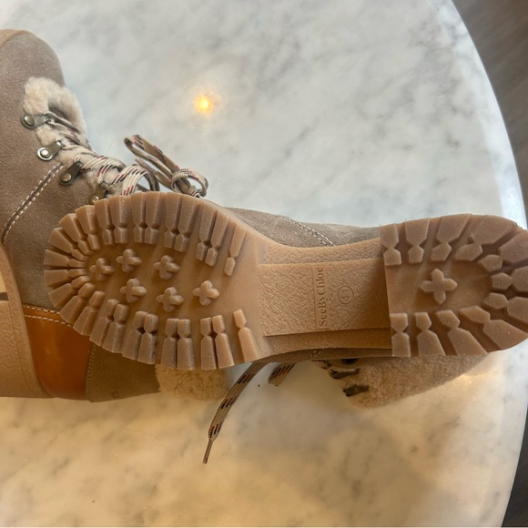 SEE BY CHLOÉ
Eileen Shearling-Trimmed Ankle Boots - Picture 3 of 8